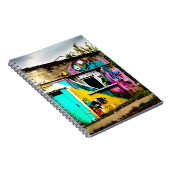 Schoonheid in vernietiging Kleurrijke Graffiti Ver Notitieboek (Rechterzijde)