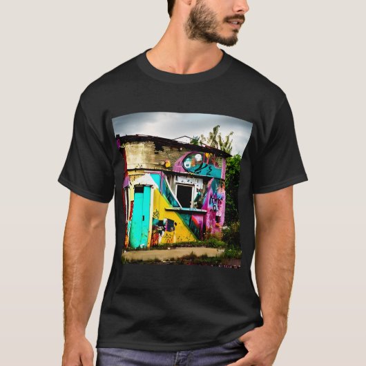 Schoonheid in vernietiging Kleurrijke Graffiti Ver T-shirt (Voorkant)
