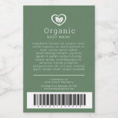 Schoonheid ingrediënt barcode label bladeren logo  wijn etiket (Enkel label)