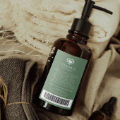 Schoonheid ingrediënt barcode label bladeren logo  wijn etiket