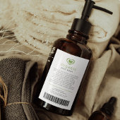 Schoonheid ingrediënten en barcode label bladeren  wijn etiket