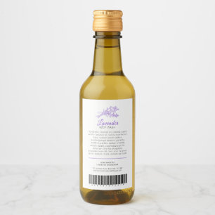 Schoonheid ingrediënten en barcode label lavendel wijn etiket