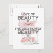 Schoonheid is Art Hair Stylist Salon Briefkaart (Voorkant / Achterkant)