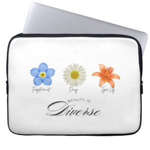 Schoonheid is divers laptop sleeve