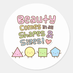 Schoonheid is Er in Alle Vormen en Maten Positieve Ronde Sticker