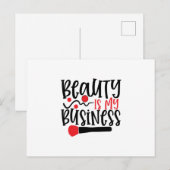Schoonheid is mijn bedrijf- Coole make-up Briefkaart (Voorkant / Achterkant)