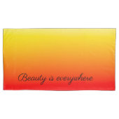 Schoonheid is overal rood tot geel vervagen kussensloop (Voorkant-Links)