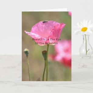 Schoonheid is Papaver Bloem (fotografie door mij) Kaart