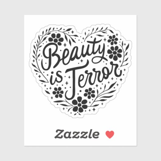 Schoonheid is terreur sticker (Vel)