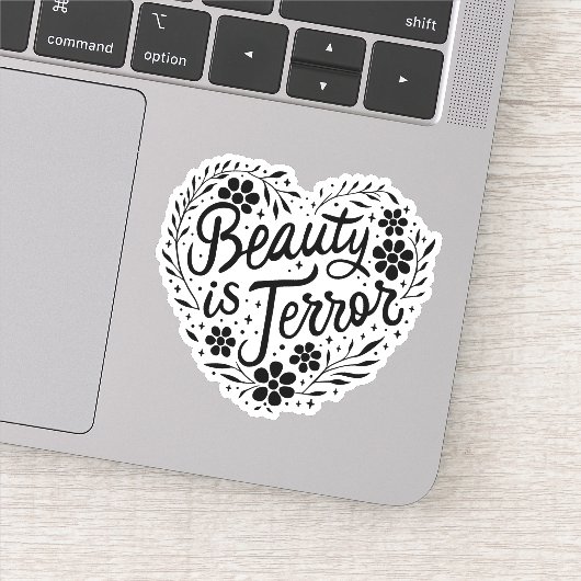 Schoonheid is terreur sticker (Detail)