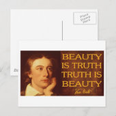 Schoonheid is Waarheid Briefkaart (Voorkant / Achterkant)
