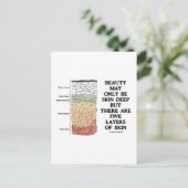 Schoonheid kan diep van de huid zijn, maar vijf la briefkaart (Staand voorkant)