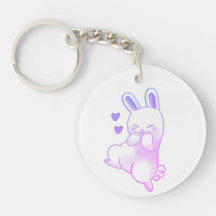 Schoonheid Kawaii Pastel Paarse Lachende Konijn Ac