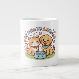 Schoonheid Kawaii Wees Aardig Voor Dieren Schoonhe Grote Koffiekop
