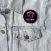 Schoonheid Kickboksen Beest Kickbokser Meisje Vech Ronde Button 5,7 Cm (In situ)