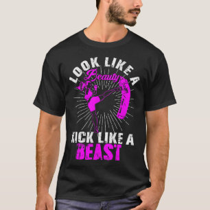Schoonheid Kickboksen Beest Kickbokser Meisje Vech T-shirt
