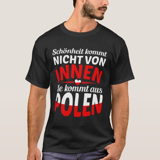 Schoonheid komt niet van binnen het komt van pool t-shirt (Voorkant)