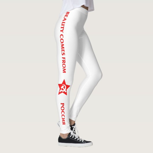 Schoonheid komt uit Rusland op russische Leggings (Rechts)