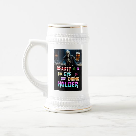 Schoonheid ligt in het oog van de Drink Bierpul (Links)