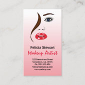 Schoonheid make-up artiest in spiegel cosmetoloog visitekaartje (Voorkant)