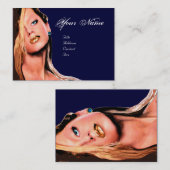 SCHOONHEID MAKE-UP KUNSTENAAR, saffier blauw Visitekaartje (Voorkant / Achterkant)