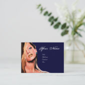 SCHOONHEID MAKE-UP KUNSTENAAR, saffier blauw Visitekaartje (Staand voorkant)