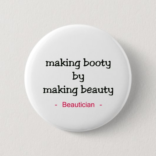 Schoonheid maken ronde button 5,7 cm (Voorkant)
