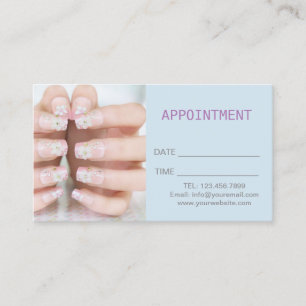 schoonheid manicure nagelsalon Afspraak Afsprakenkaartje