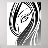 Schoonheid meisje gezicht poster (Voorkant)