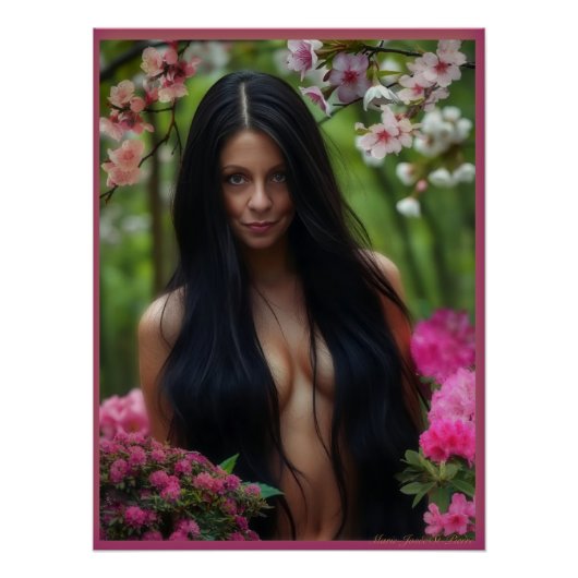 Schoonheid met donker haar perfect poster (Voorkant)