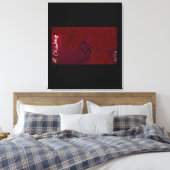 Schoonheid met roze haar canvas afdruk (Insitu (Slaapkamer))