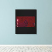 Schoonheid met roze haar canvas afdruk (Insitu (Houten vloer))