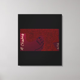 Schoonheid met roze haar canvas afdruk