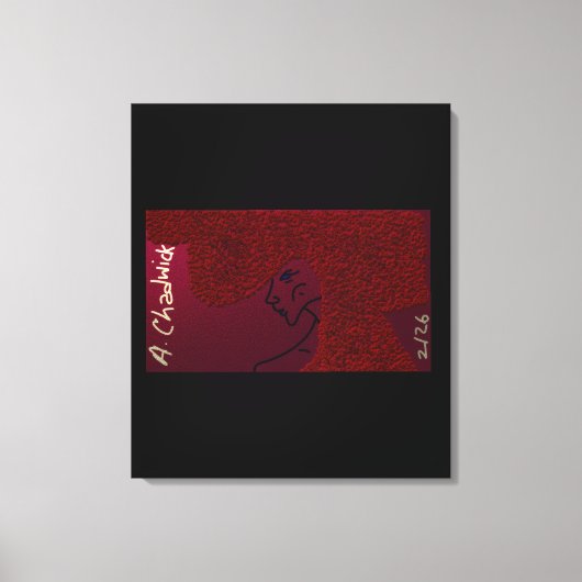 Schoonheid met roze haar canvas afdruk (Voorkant)