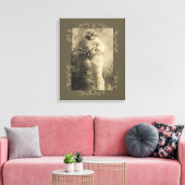  schoonheid met snijbloemen canvas afdruk (Insitu (Woonkamer))