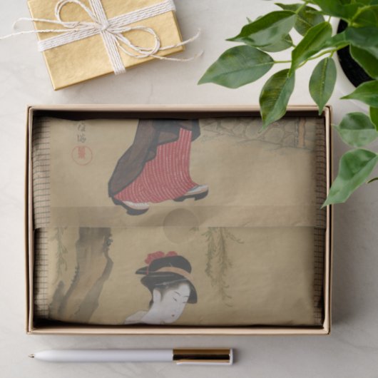 Schoonheid met vuurvliegjes van Kubo Shunman Tissuepapier (Geschenk)