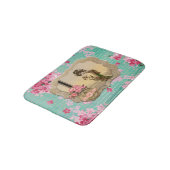 schoonheid Mint Green & Roze Floral Badmat (Gekanteld)