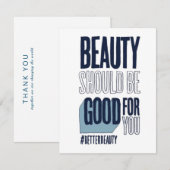Schoonheid moet goed voor je zijn, dank je wel bedankkaart (Voorkant / Achterkant)