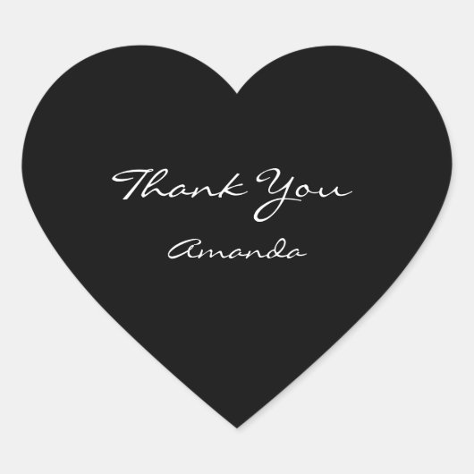 Schoonheid Naam Bruids Hart Dank Zwart Wit Sticker (Voorkant)