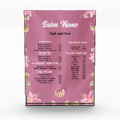 Schoonheid Nail Salon Prijs Lijst menu Fotoblokken (Voorkant)