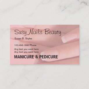 Schoonheid Nails Manicure Bedrijfskaarten Visitekaartje