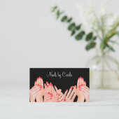 Schoonheid Nails Manicure Visitekaartje (Staand voorkant)