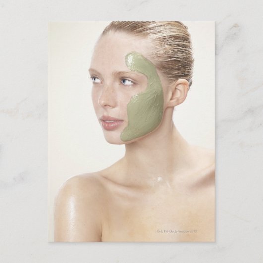 schoonheid, nat, spa, haar omhoog, blonde ogen, bl briefkaart (Voorkant)