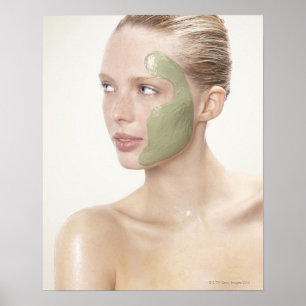 schoonheid, nat, spa, haar omhoog, blonde ogen, bl poster