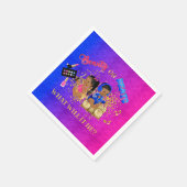 Schoonheid of Beats Blue Hot Pink Gold Gender onth Servet (Hoek)