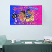 Schoonheid of Beats Blue Hot Pink Gold Gender onth Spandoek (Beurs)