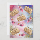 Schoonheid of Beats uitnodiging! Gender onthullen! Kaart (Achterkant)