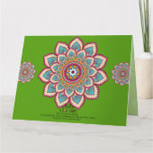 SCHOONHEID OOST-INDISCHE VROUW MANDALA KLEURRIJKE  KAART (Achterkant)