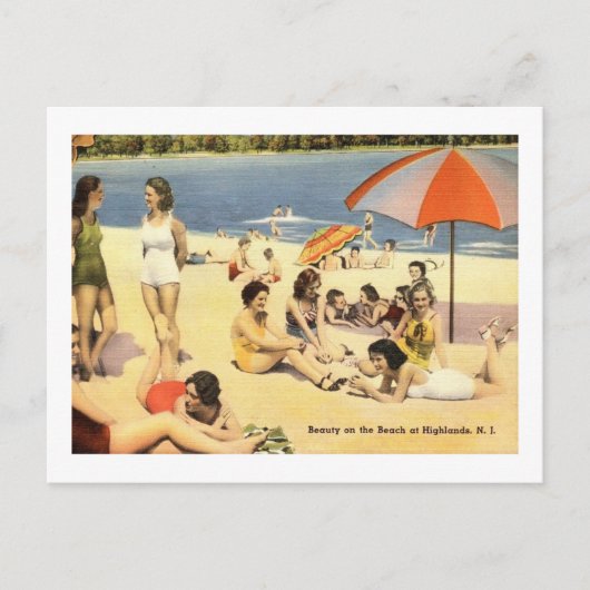 Schoonheid op het strand, Highlands, Vintage van N Briefkaart (Voorkant)