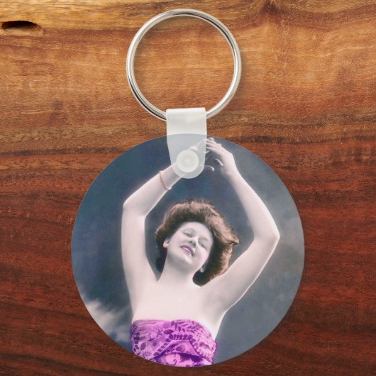  schoonheid overheerst hoofddansen sleutelhanger (Voorkant)